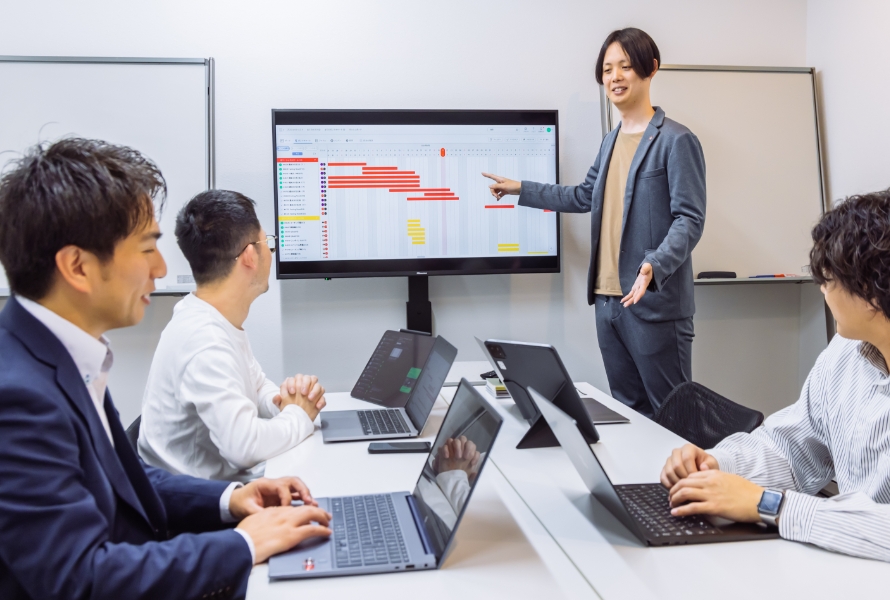 インタビュー中の様子